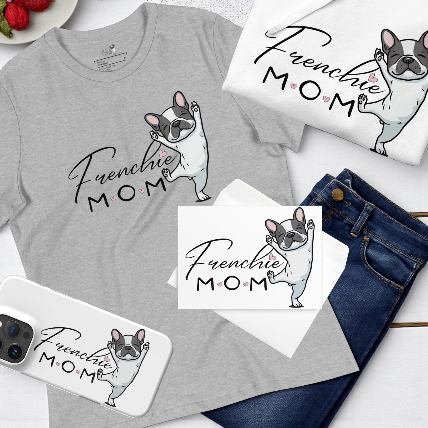 Frenchie Mom Greeting Card: French Bulldog Stationery, Dog Lover Gift
