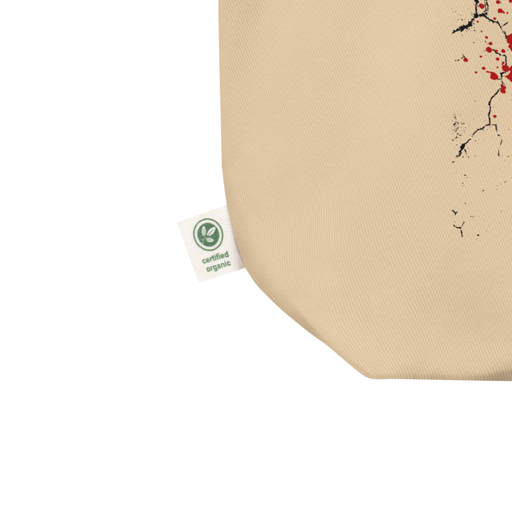 Dexter French Bulldog Organic Cotton Tote Bag | Funny Dark Humor Dog Lover Gift | Reusable Eco Shopping Bag | Frenchie Mom Halloween Tote