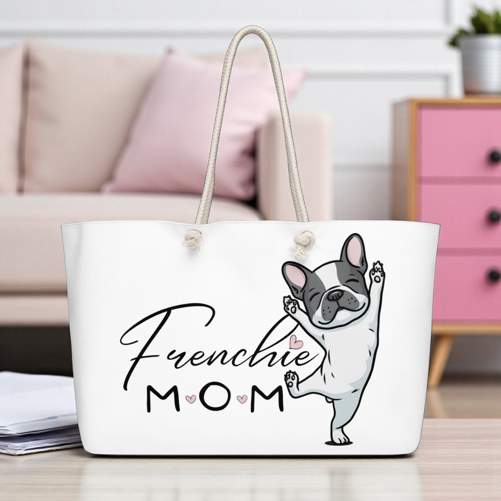 Frenchie Mom Tote Bag: French Bulldog Lover Gift