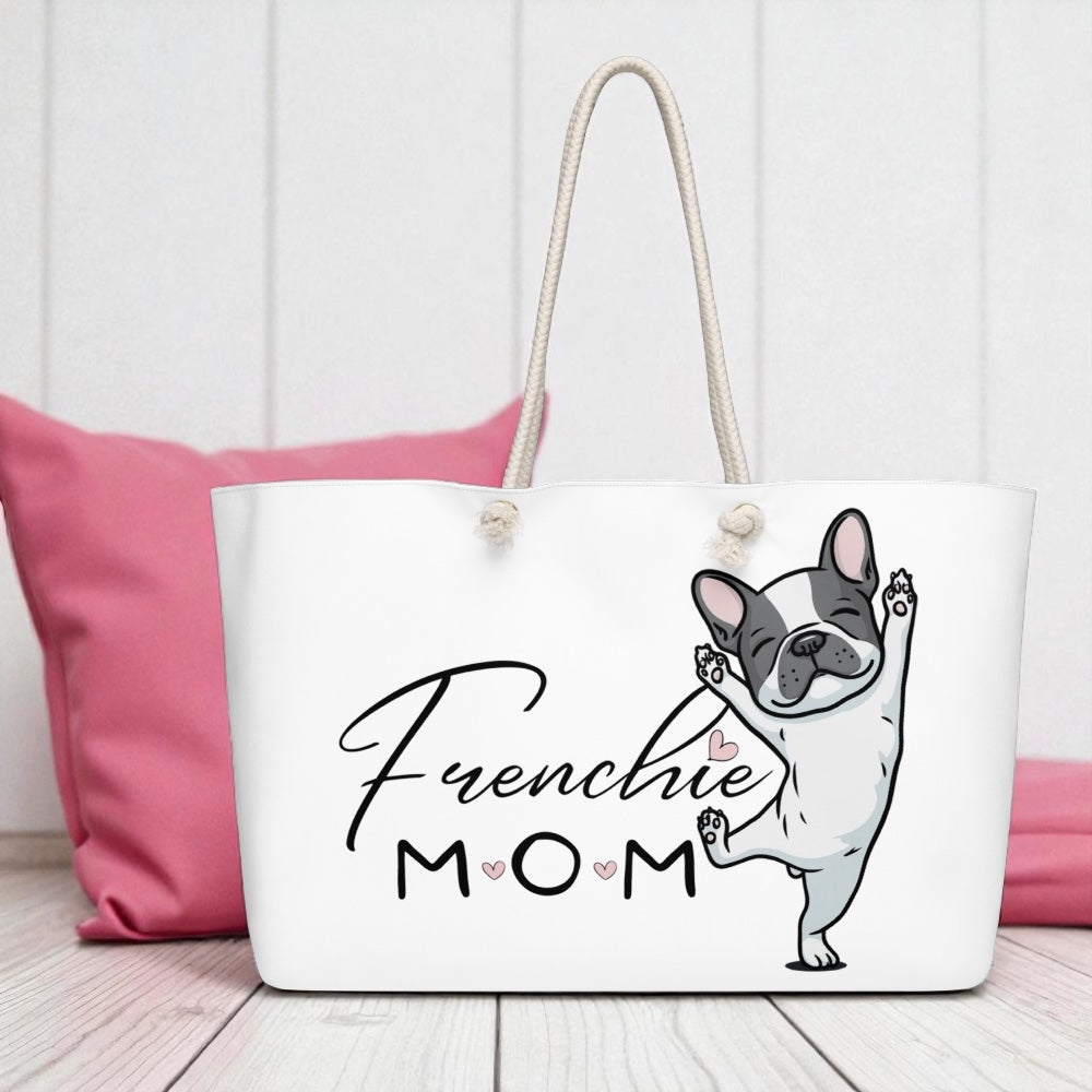 Frenchie Mom Tote Bag: French Bulldog Lover Gift