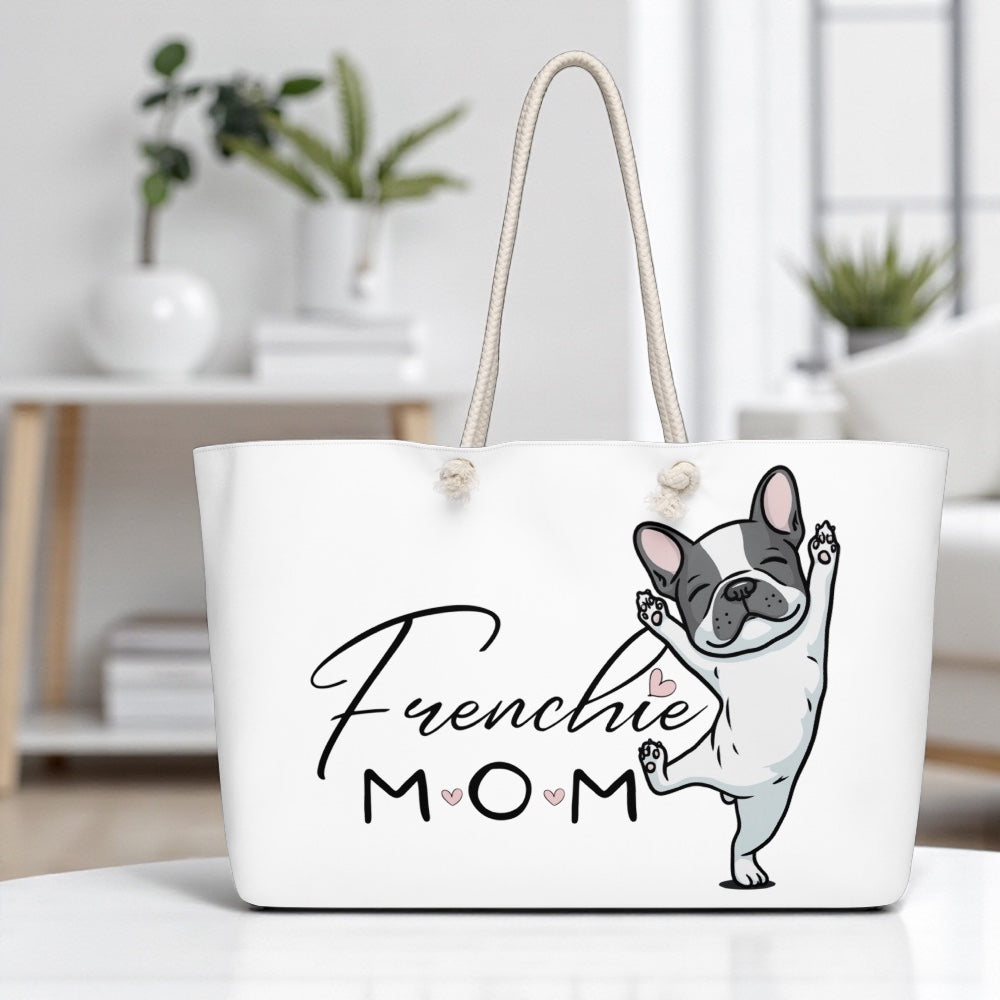 Frenchie Mom Tote Bag: French Bulldog Lover Gift