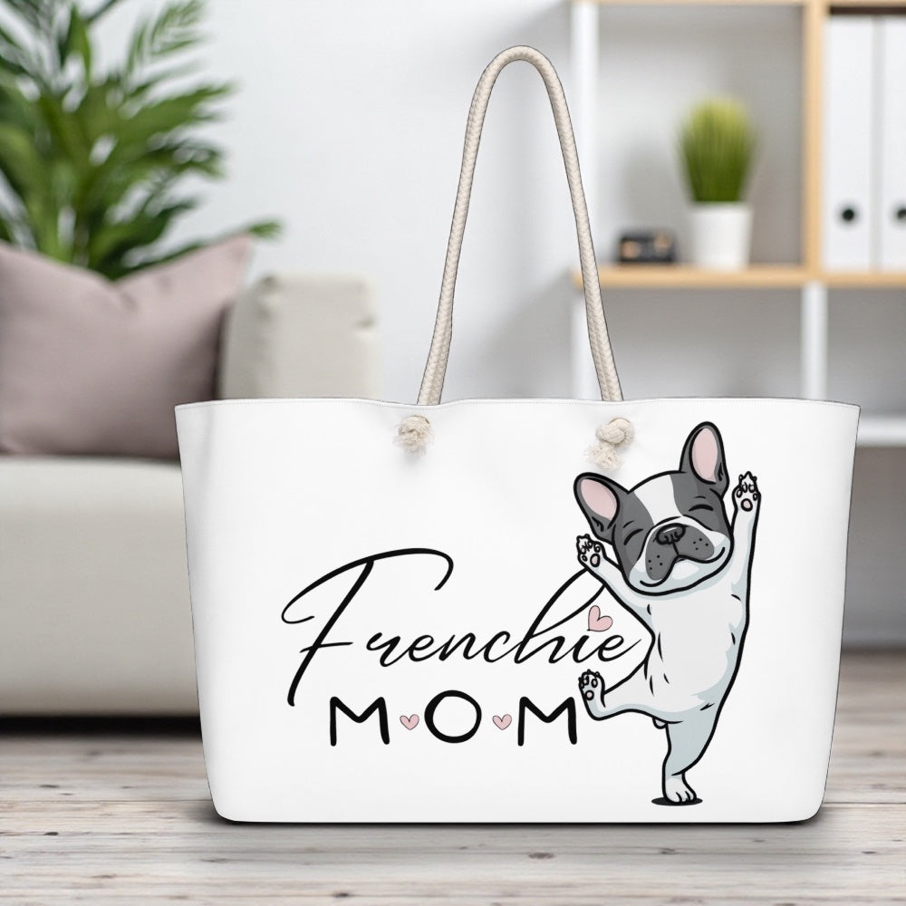 Frenchie Mom Tote Bag: French Bulldog Lover Gift