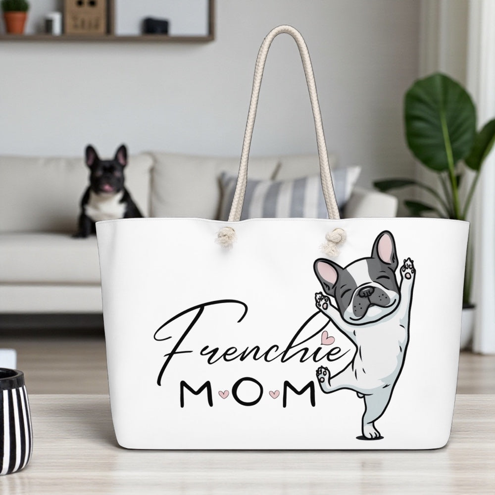 Frenchie Mom Tote Bag: French Bulldog Lover Gift