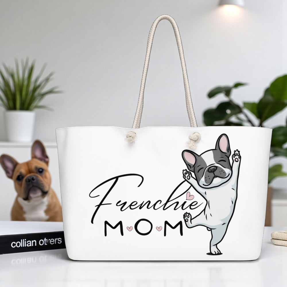 Frenchie Mom Tote Bag: French Bulldog Lover Gift