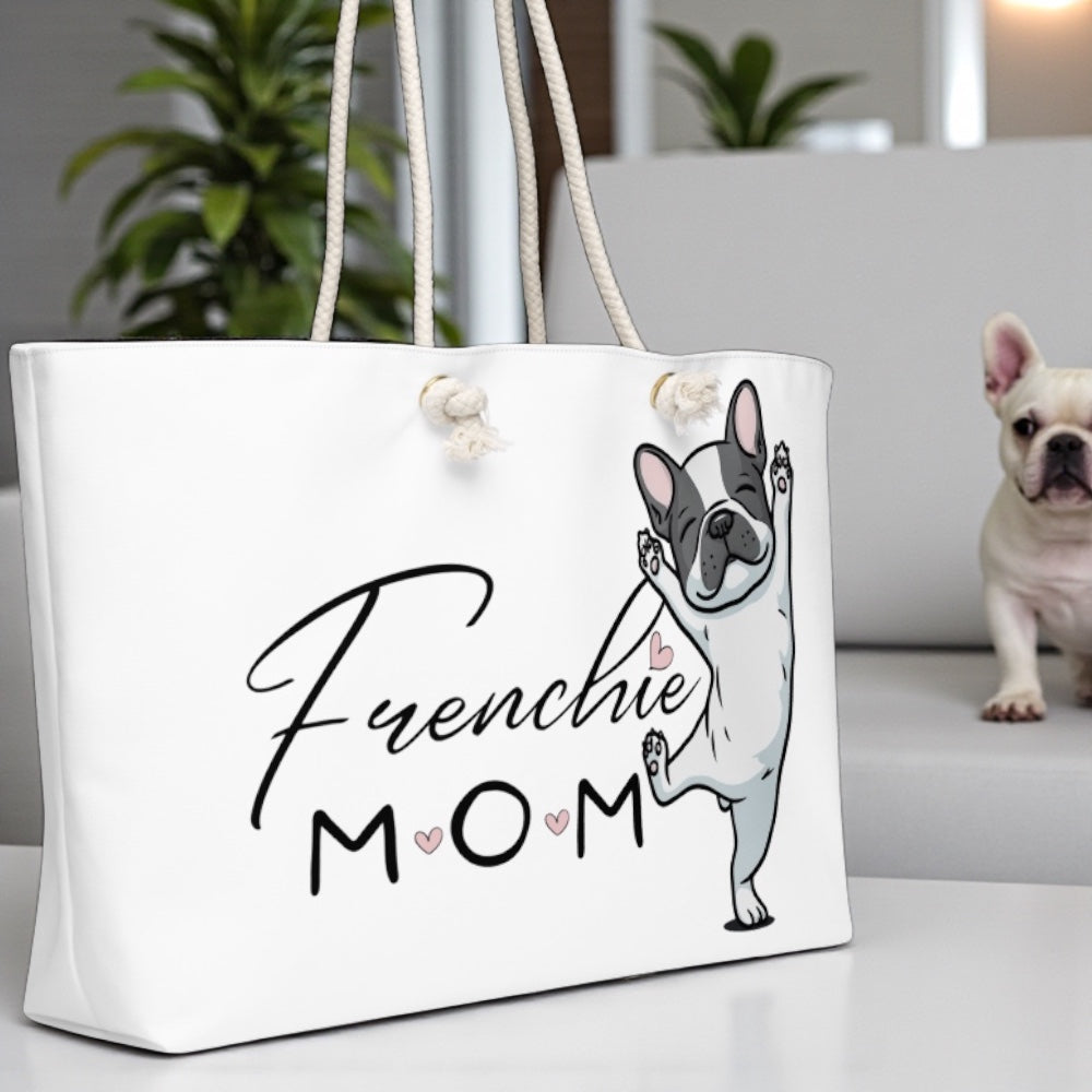 Frenchie Mom Tote Bag: French Bulldog Lover Gift