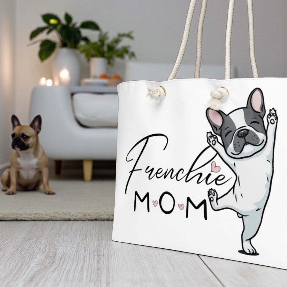 Frenchie Mom Tote Bag: French Bulldog Lover Gift