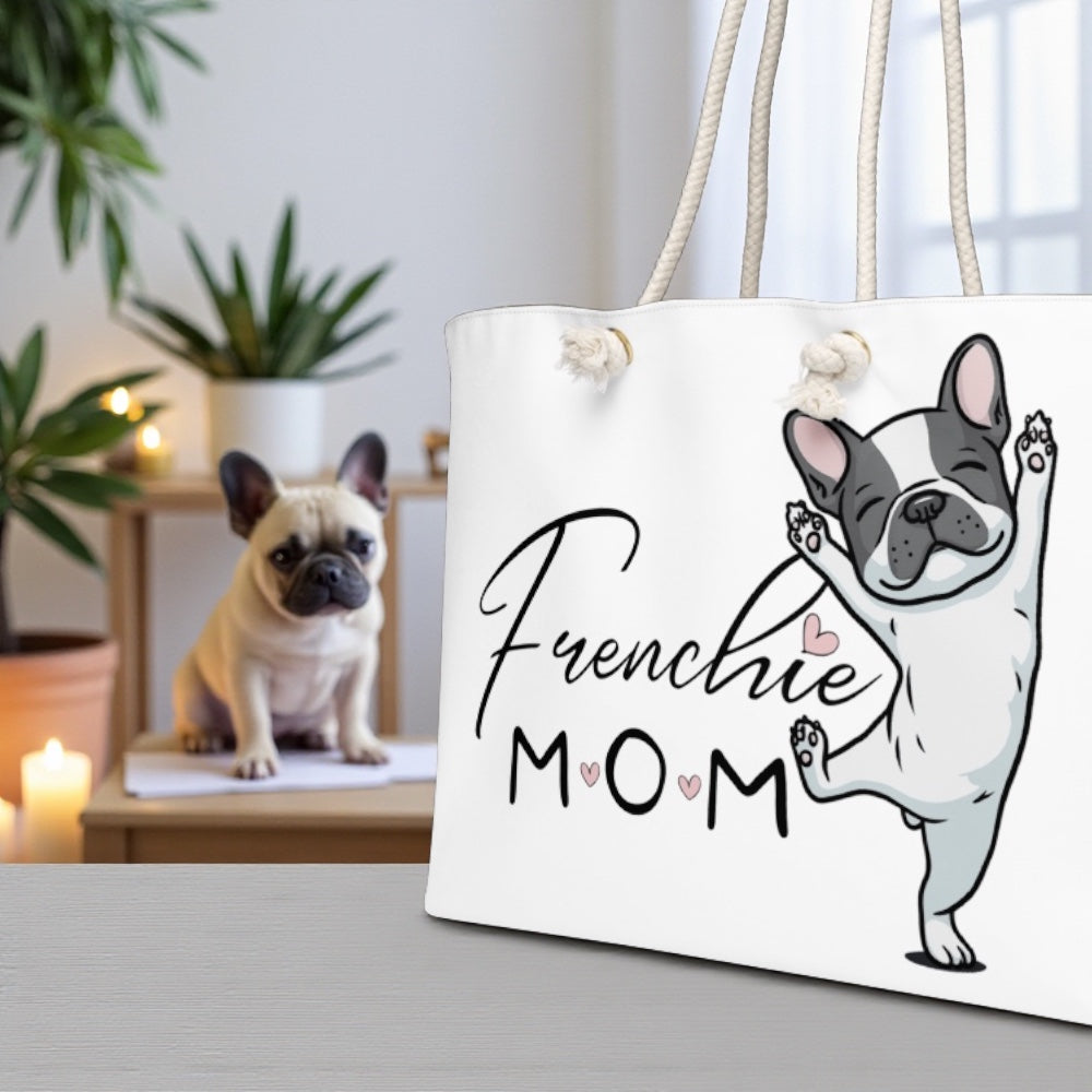 Frenchie Mom Tote Bag: French Bulldog Lover Gift