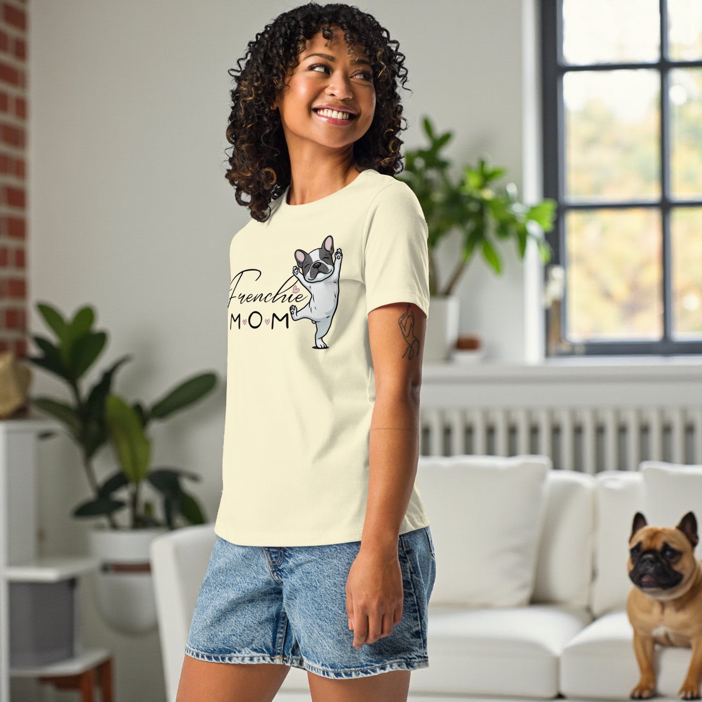 Frenchie Mom T-Shirt – French Bulldog Shirt, Dog Mom Gift, Cute Frenchie Lover Tee for Women