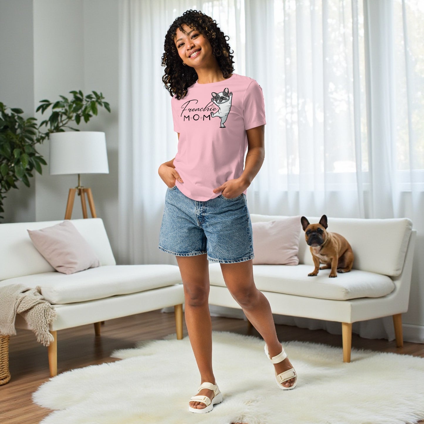 Frenchie Mom T-Shirt – French Bulldog Shirt, Dog Mom Gift, Cute Frenchie Lover Tee for Women