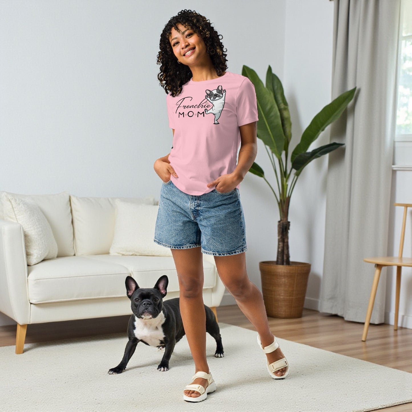 Frenchie Mom T-Shirt – French Bulldog Shirt, Dog Mom Gift, Cute Frenchie Lover Tee for Women