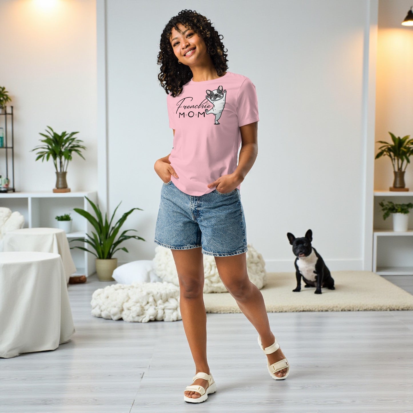 Frenchie Mom T-Shirt – French Bulldog Shirt, Dog Mom Gift, Cute Frenchie Lover Tee for Women
