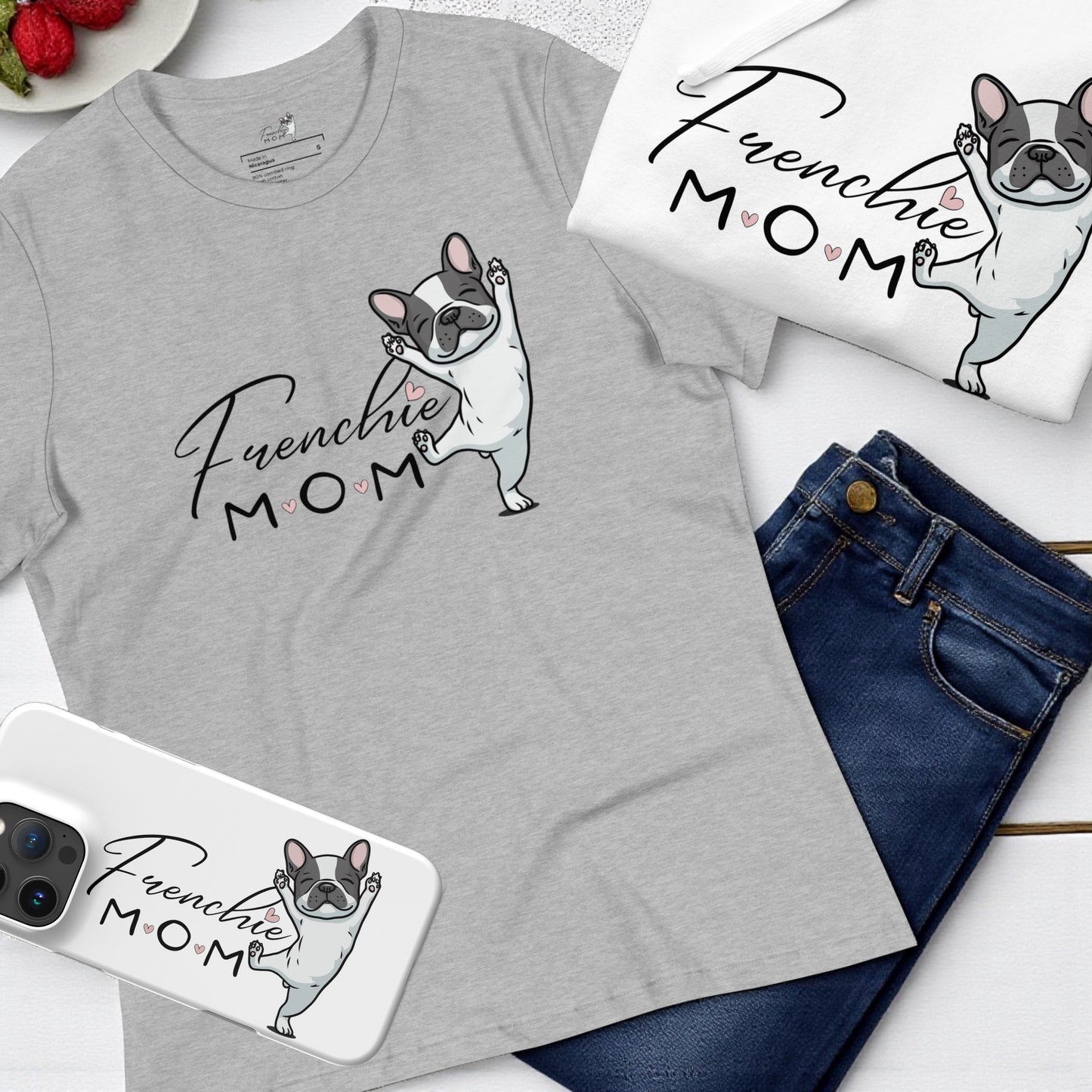 Frenchie Mom T-Shirt – French Bulldog Shirt, Dog Mom Gift, Cute Frenchie Lover Tee for Women