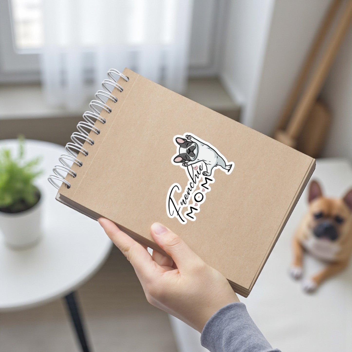 Frenchie Mom Vinyl Sticker: French Bulldog Decal, Dog Mom Gift