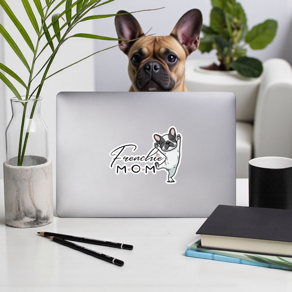 Frenchie Mom Vinyl Sticker: French Bulldog Decal, Dog Mom Gift