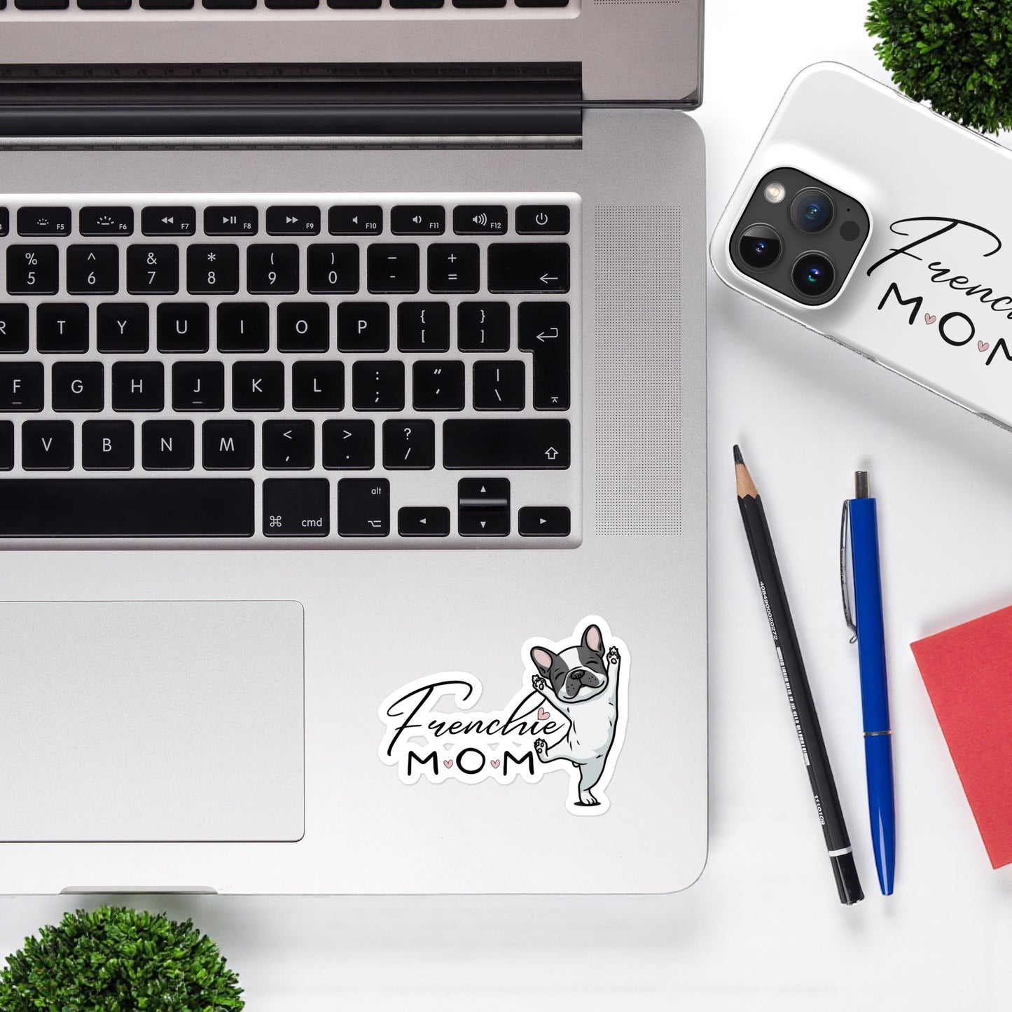 Frenchie Mom Vinyl Sticker: French Bulldog Decal, Dog Mom Gift