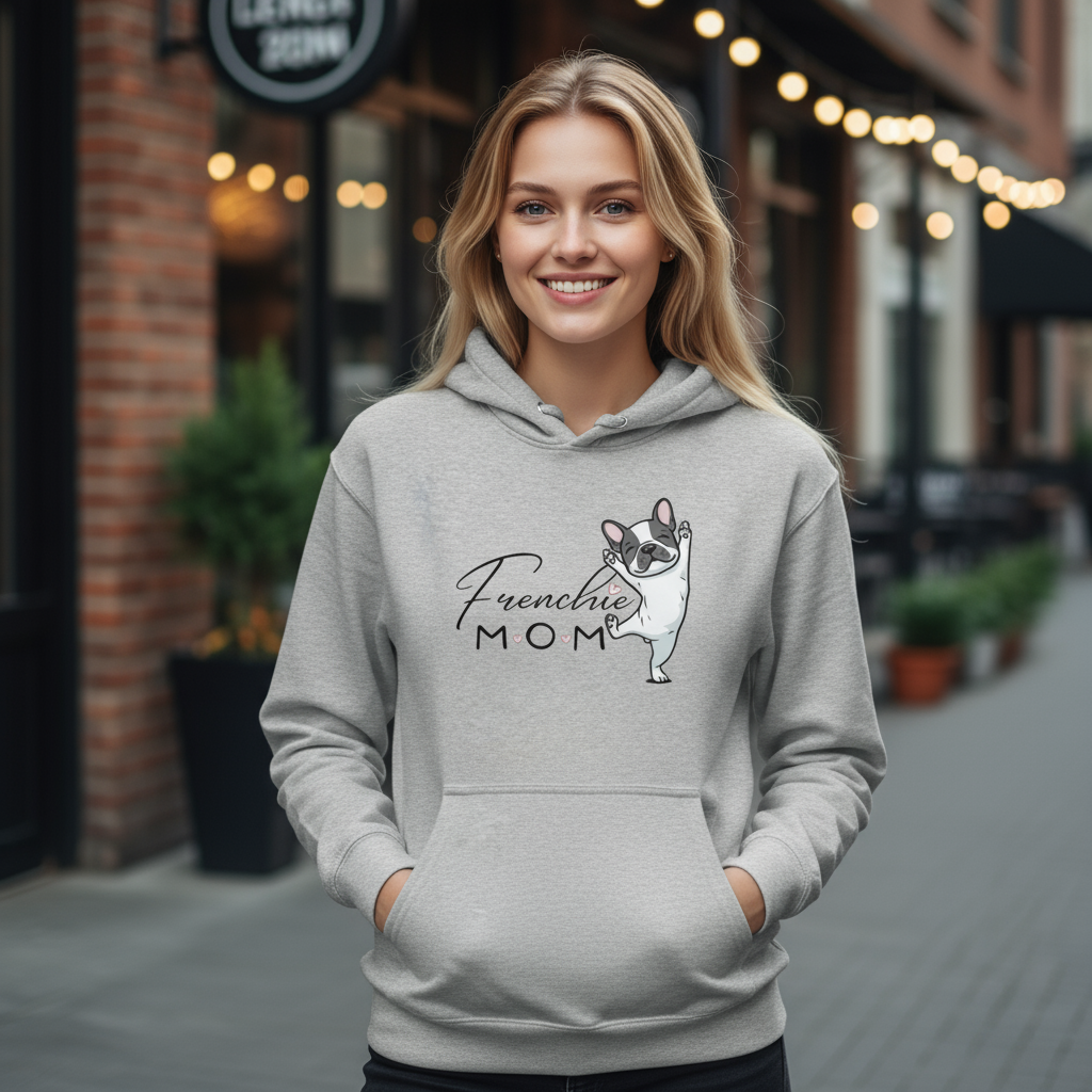 Frenchie Mom Hoodie: French Bulldog Sweatshirt - Dog Lover Gift