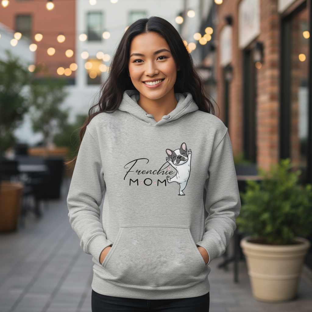 Frenchie Mom Hoodie: French Bulldog Sweatshirt - Dog Lover Gift