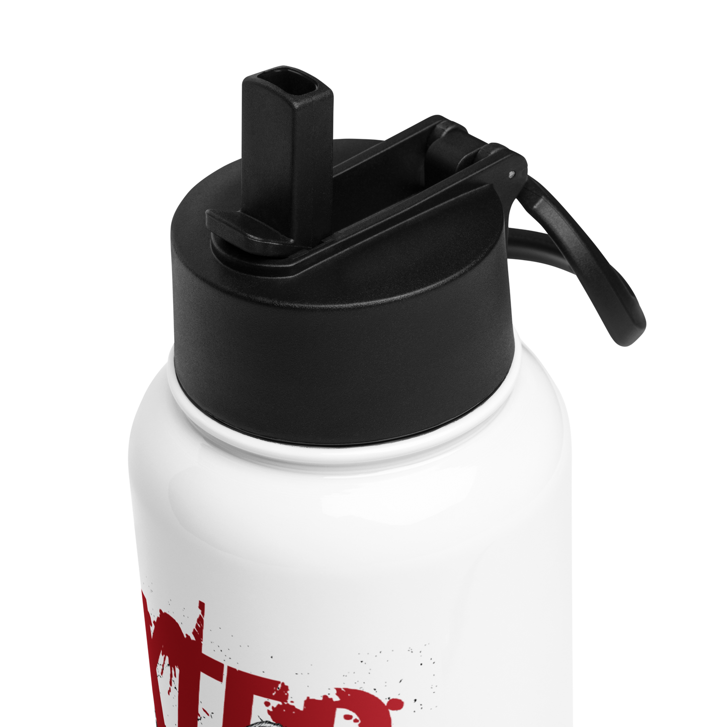 Dexter French Bulldog Stainless Steel Water Bottle | Funny Dark Humor Dog Lover Gift | 32 oz Vacuum Insulated Flask with Straw | Frenchie Mom or Dad Hydration Bottle