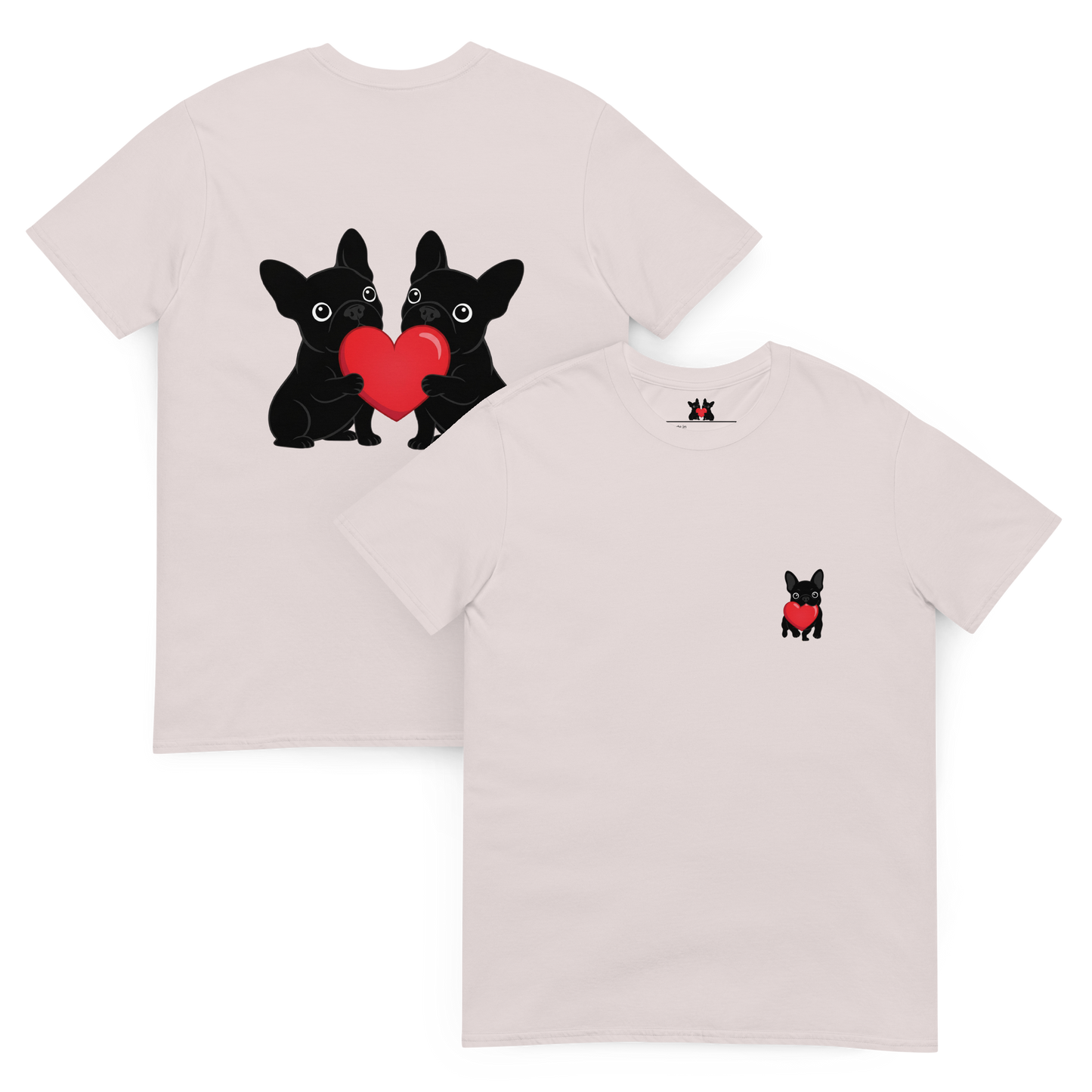 French Bulldog Valentine T-Shirt – Matching Frenchie Couple Tee
