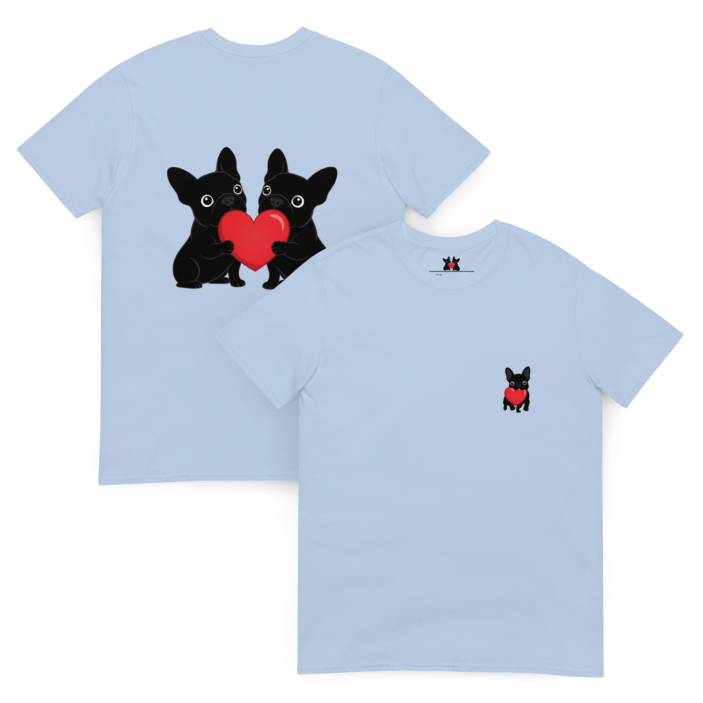 French Bulldog Valentine T-Shirt – Matching Frenchie Couple Tee