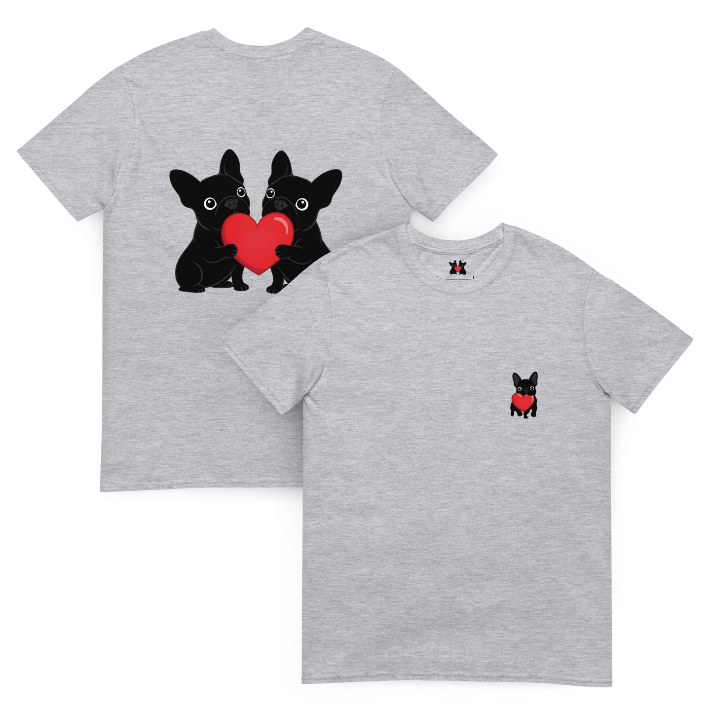 French Bulldog Valentine T-Shirt – Matching Frenchie Couple Tee
