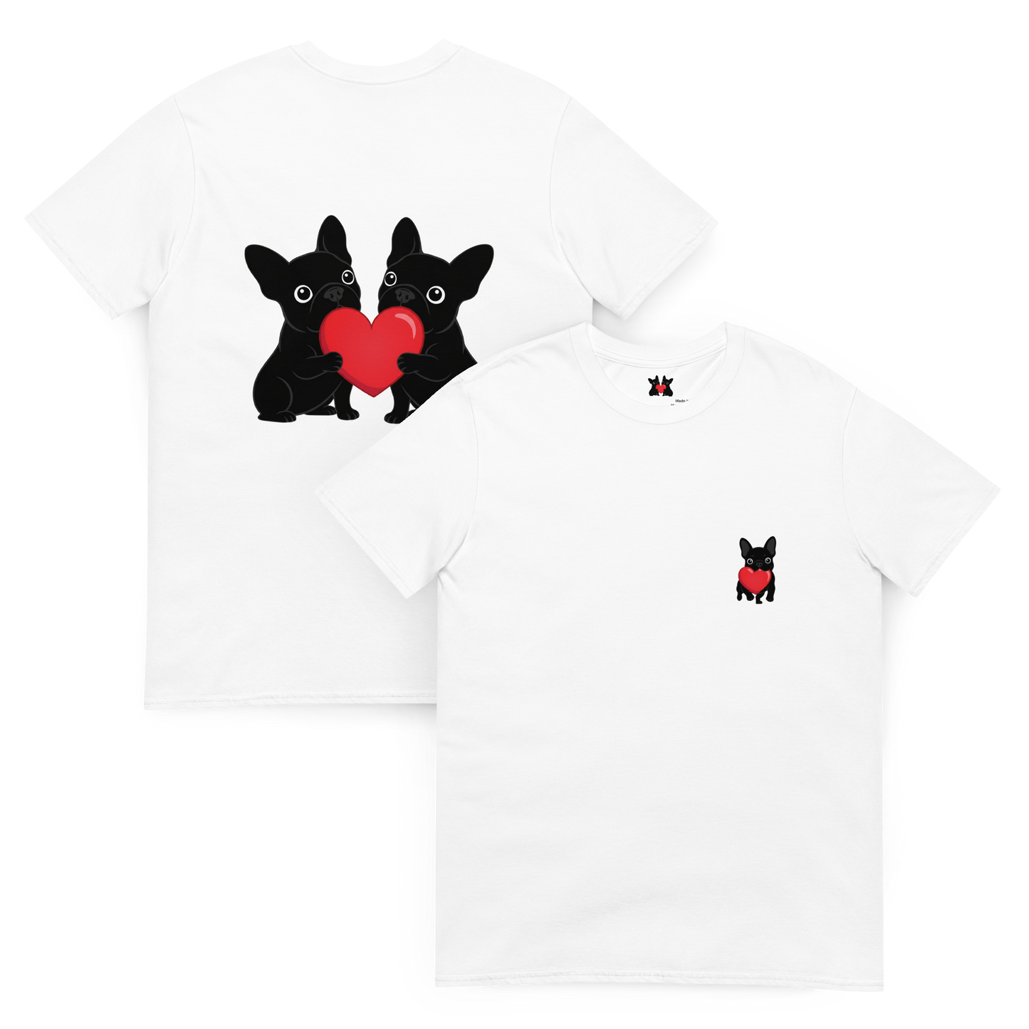 French Bulldog Valentine T-Shirt – Matching Frenchie Couple Tee
