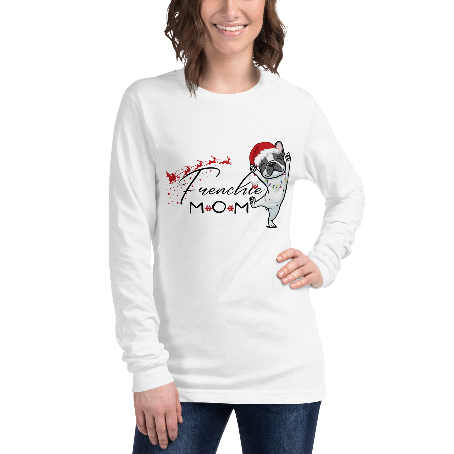French Bulldog Mom Christmas Shirt: Holiday Frenchie Graphic Tee